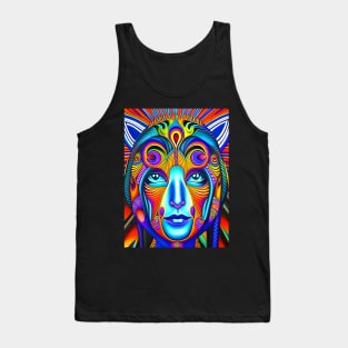 Catgirl DMTfied (14) - Trippy Psychedelic Art Tank Top